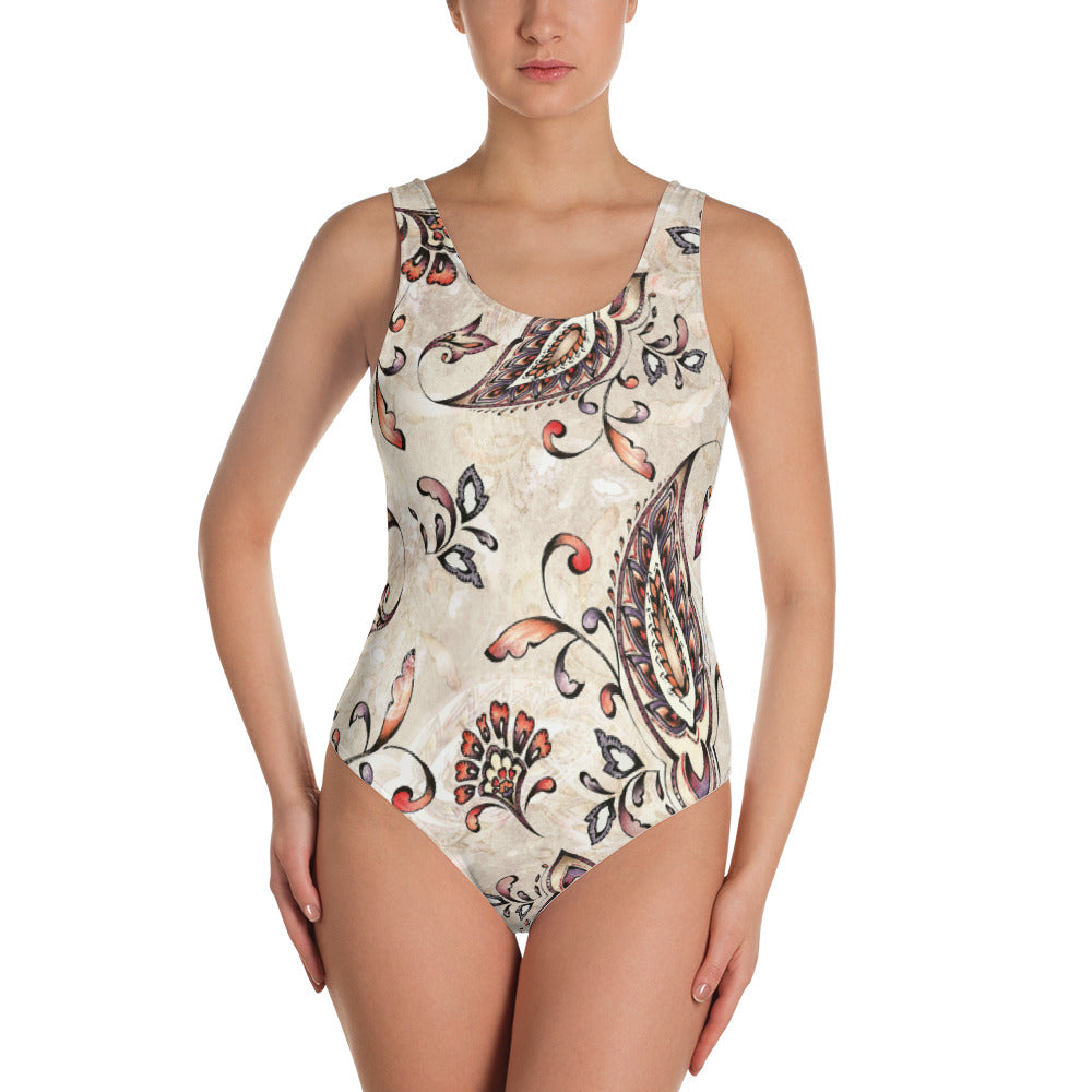 Floral One-Piece Swimsuit for Women
