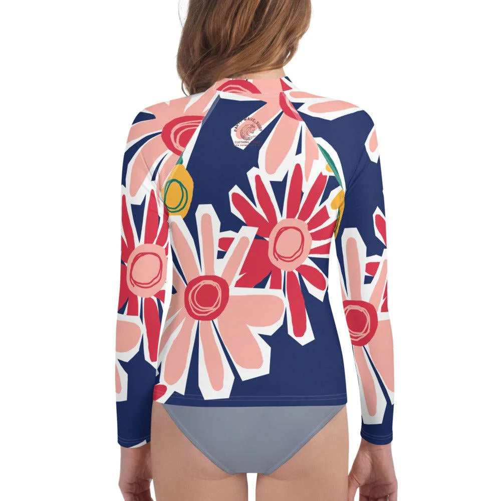 UPF 50+ Flower Rashguard - Party Wave Surf Store