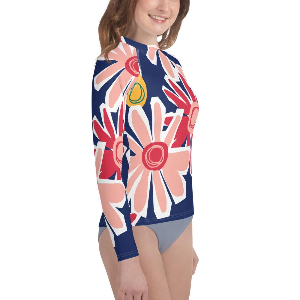 UPF 50+ Flower Rashguard - Party Wave Surf Store