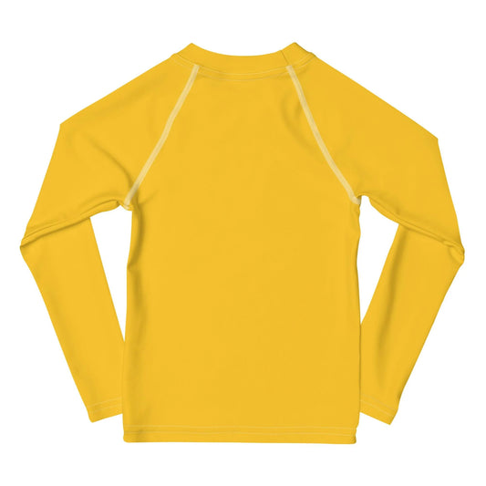 UPF 50+ Kids Yellow Rashguard - Party Wave Surf Store