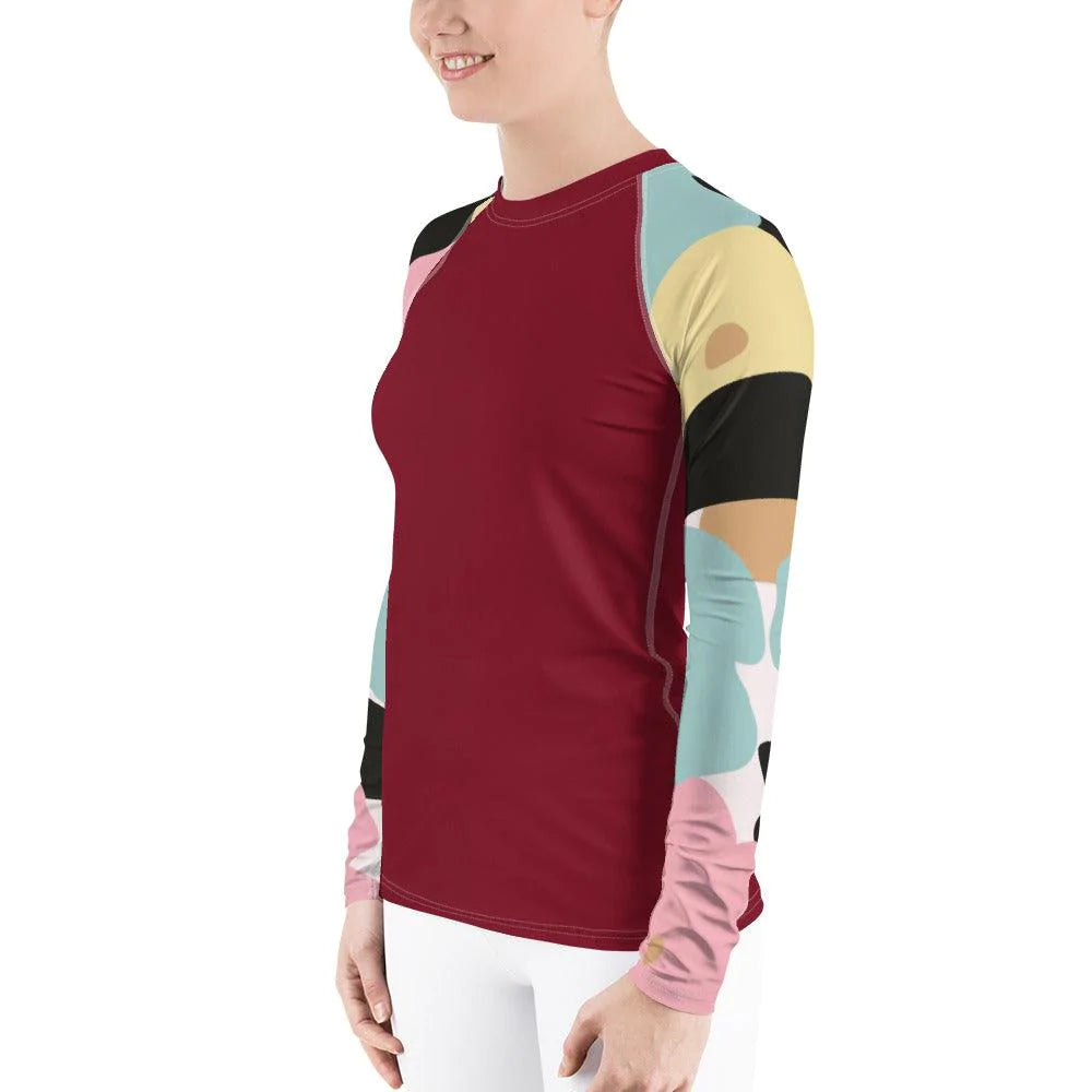 UPF 50+ Women's Flower Rashguard - Party Wave Surf Store