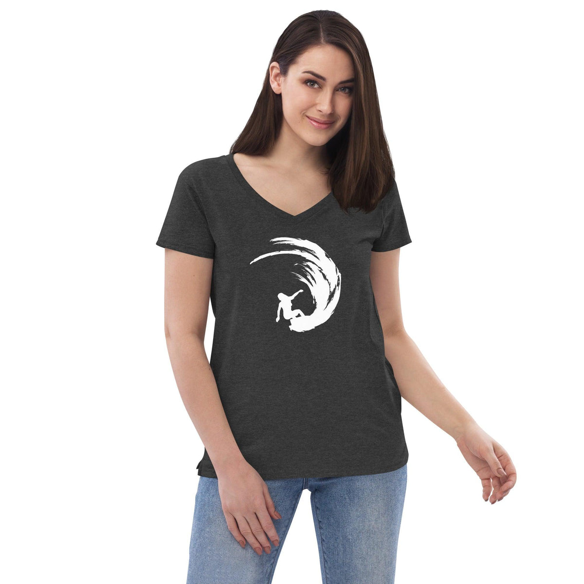 Women’s Recycled V-neck T-shirt - Party Wave Surf Store