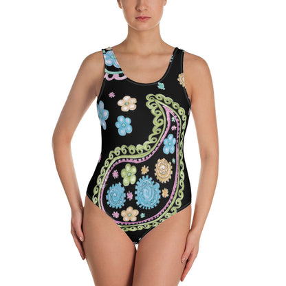 Floral Swirl One-Piece Swimsuit