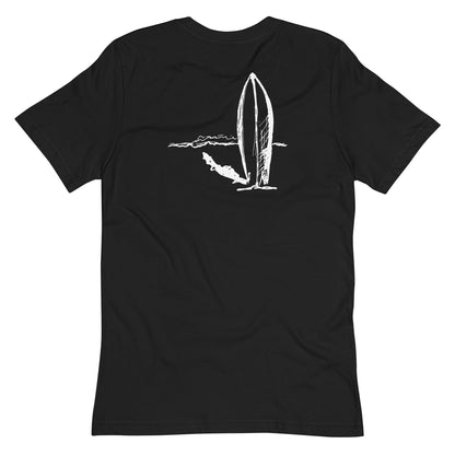 Men's Surfboard Sketch Pocket T-Shirt - Party Wave Surf Store