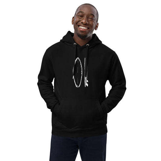 Party Wave Surf Premium Black Eco Hoodie - Party Wave Surf Store