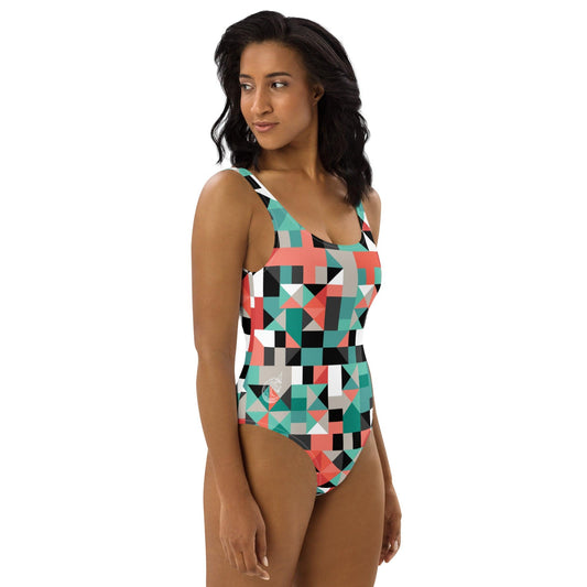 Polygon One-Piece Swimsuit - Party Wave Surf Store