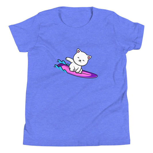 Surfing Kitten Short Sleeve T-Shirt - Party Wave Surf Store