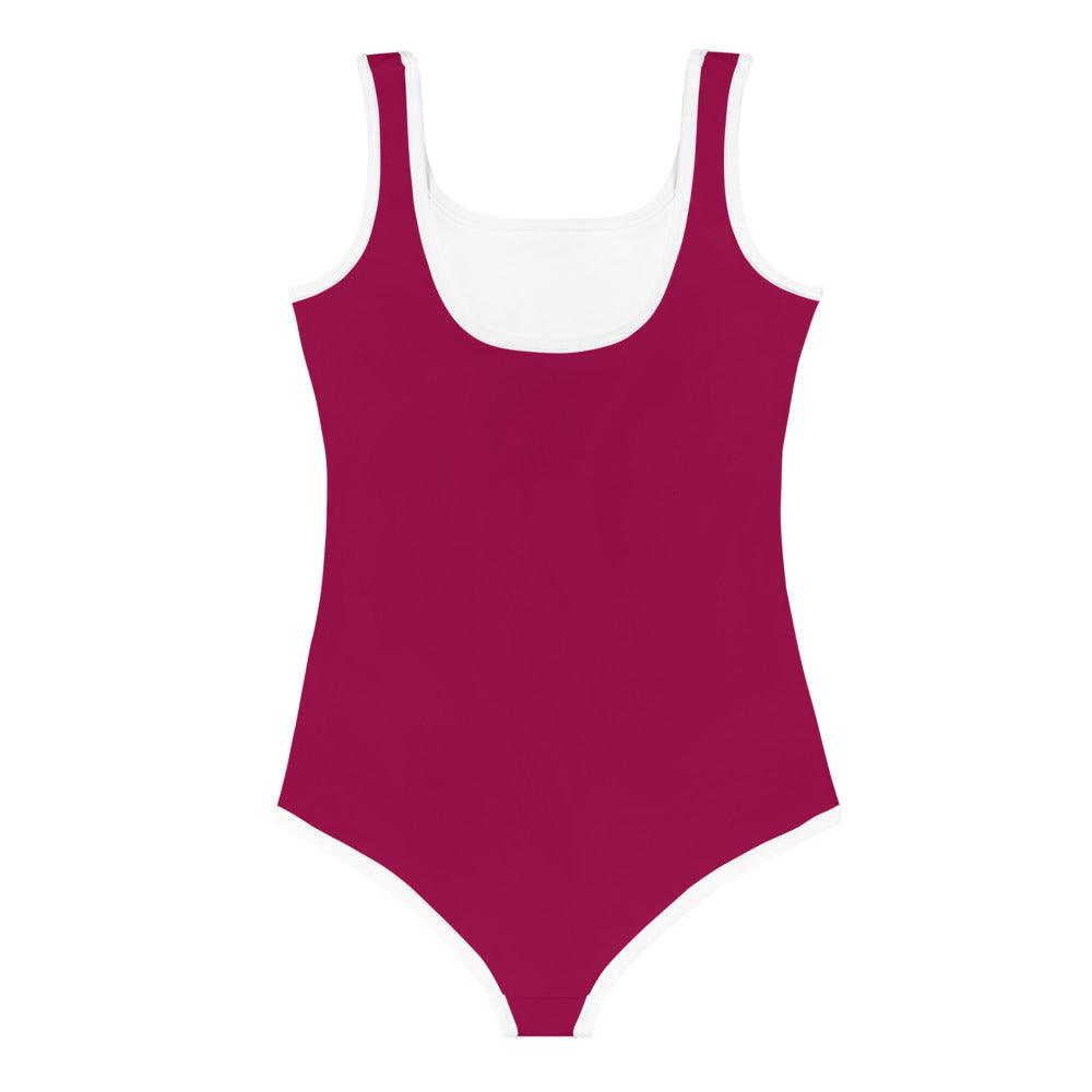 UPF 40+ Burgundy Kids Swimsuit - Party Wave Surf Store