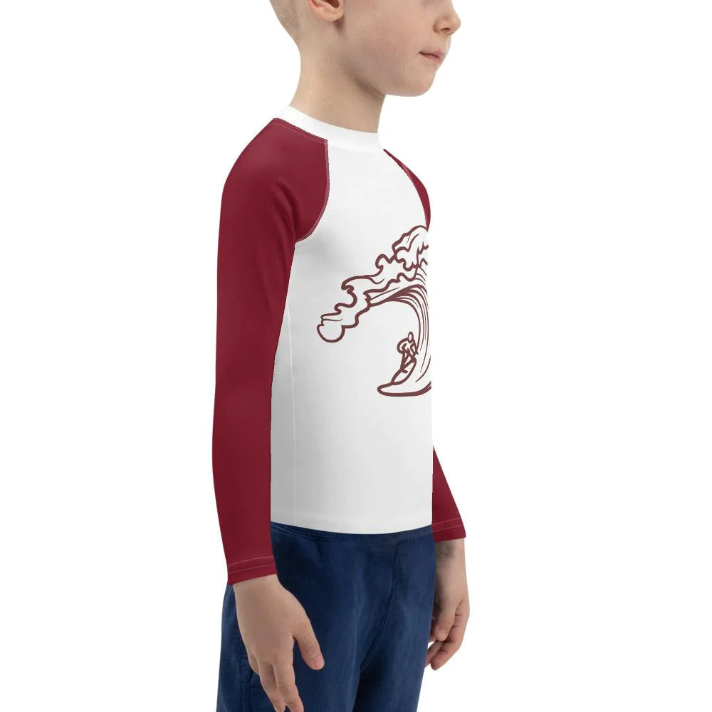 UPF 50+ Fitted Kids Big Wave Surfer Rashguard - Party Wave Surf Store