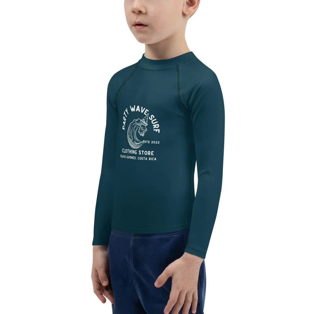 UPF 50+ Fitted Party Wave Surf Kids Rashguard - Party Wave Surf Store