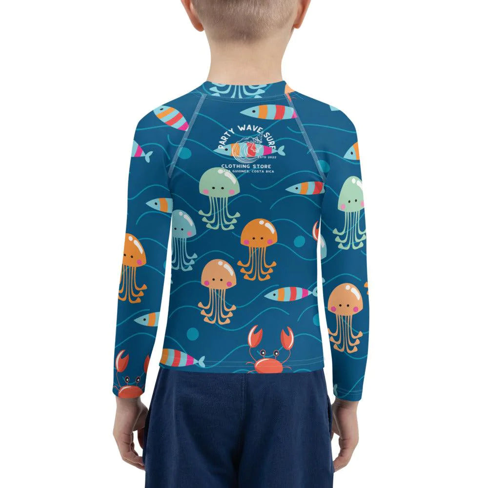 UPF 50+ Kids Marine Rashguard - Party Wave Surf Store