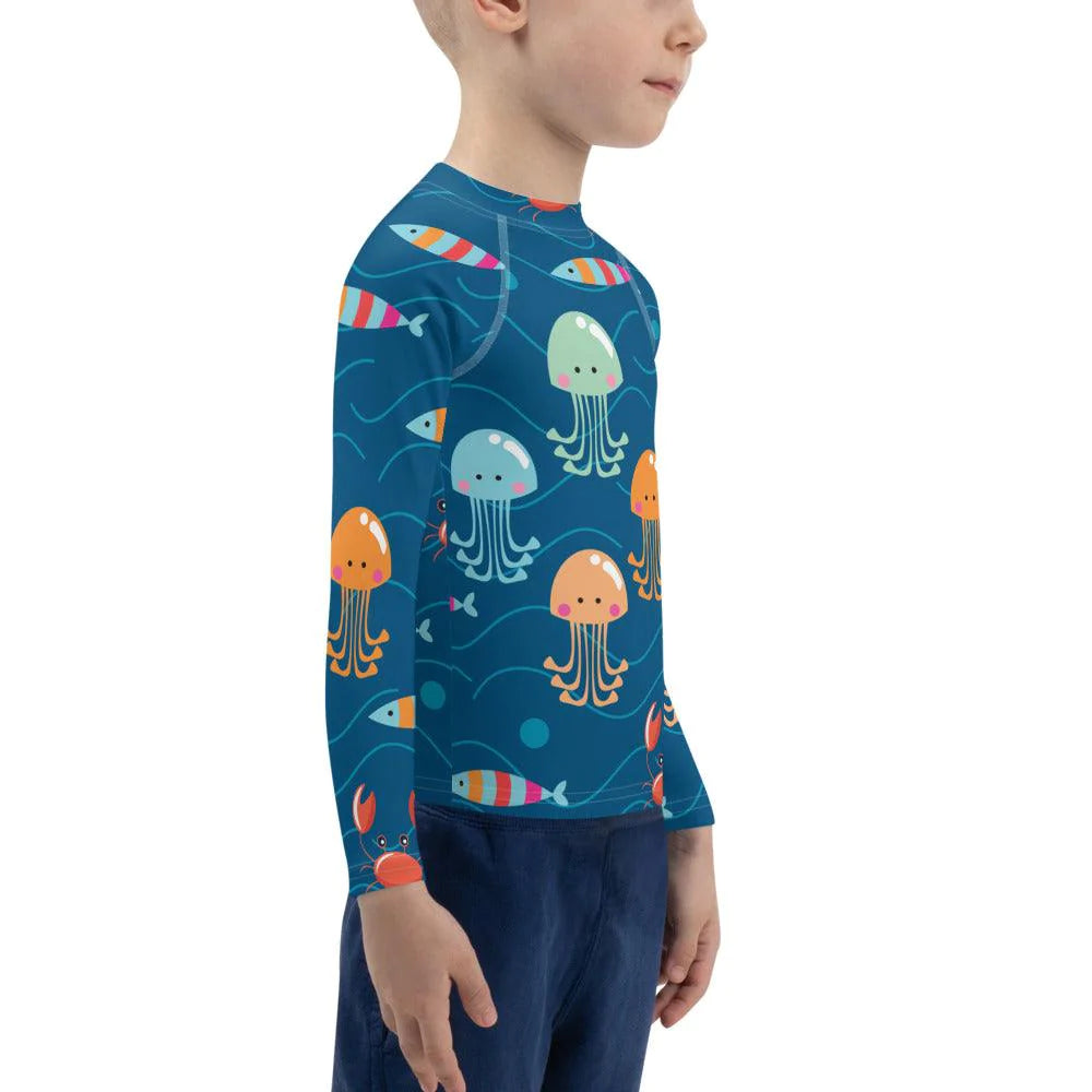 UPF 50+ Kids Marine Rashguard - Party Wave Surf Store