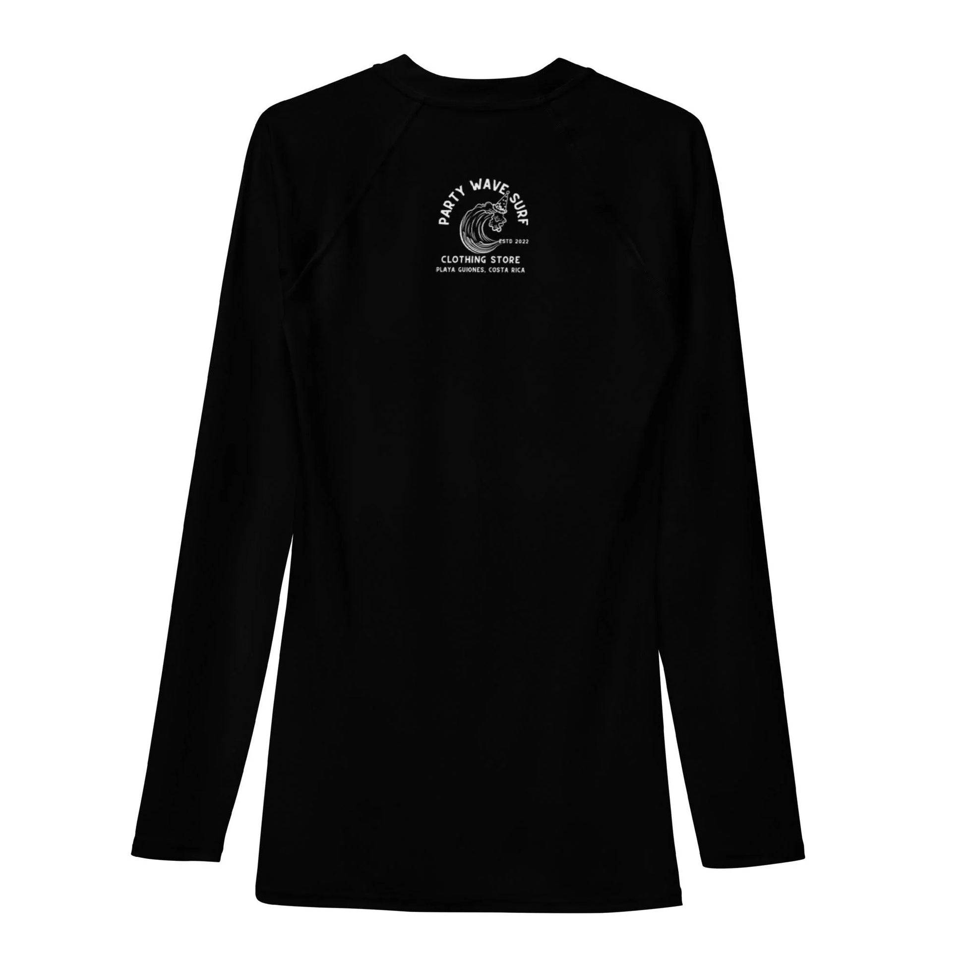 UPF 50+ Men's Black Rashguard - Party Wave Surf Store