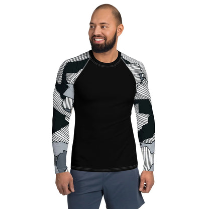 UPF 50+ Men's Stripped Rashguard - Party Wave Surf Store