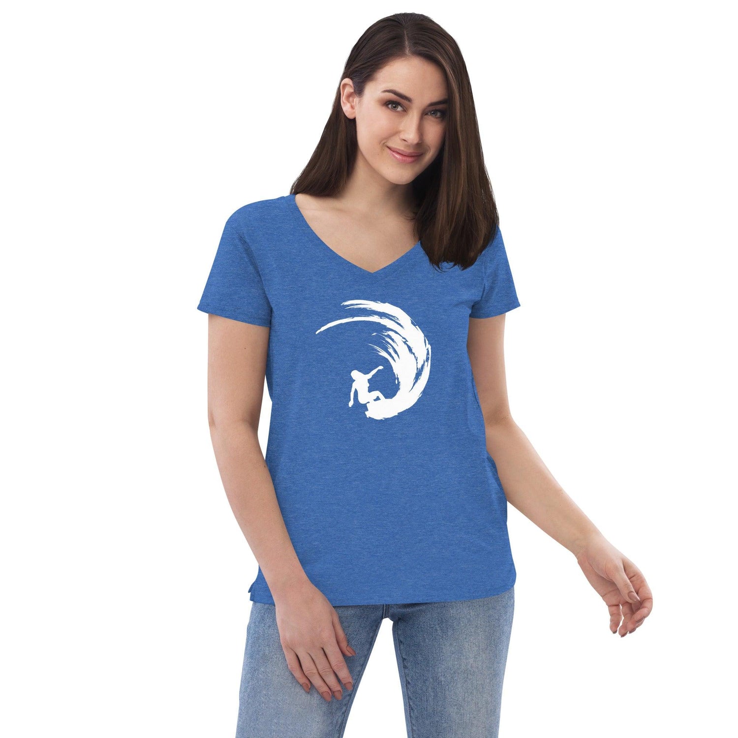 Women’s Recycled V-neck T-shirt - Party Wave Surf Store