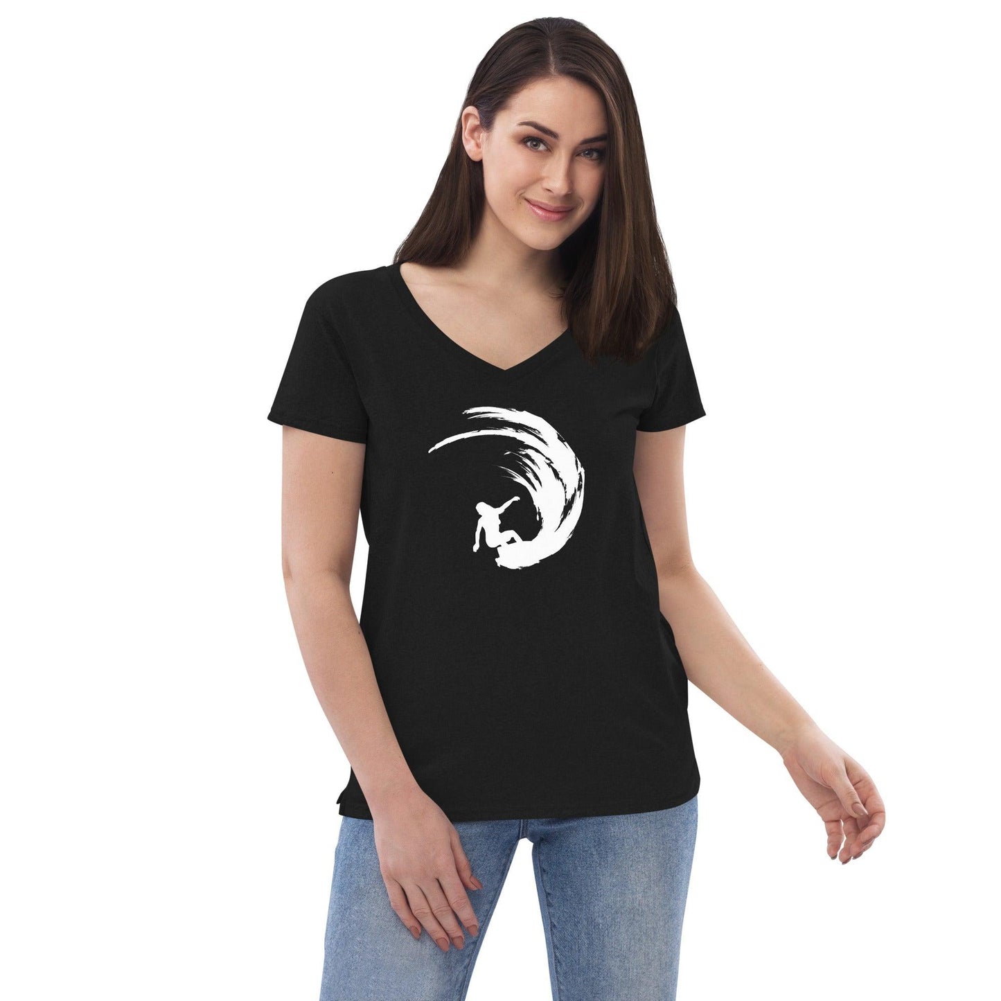 Women’s Recycled V-neck T-shirt - Party Wave Surf Store