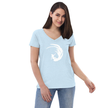 Women’s Recycled V-neck T-shirt - Party Wave Surf Store